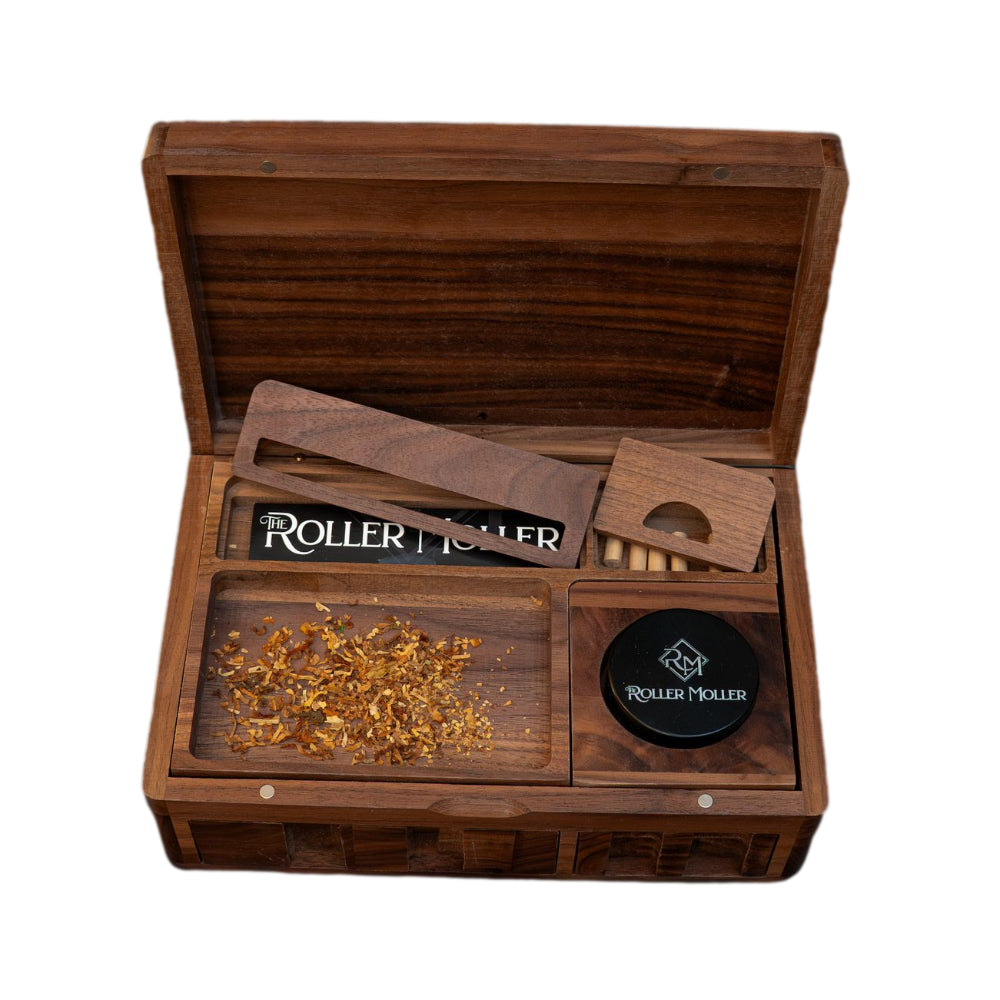 The Roller Moller Wood Stash Box Compact Edition - Insomnia Smoke