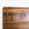 BRNT Designs Yaketa Walnut Rolling Tray - Insomnia Smoke