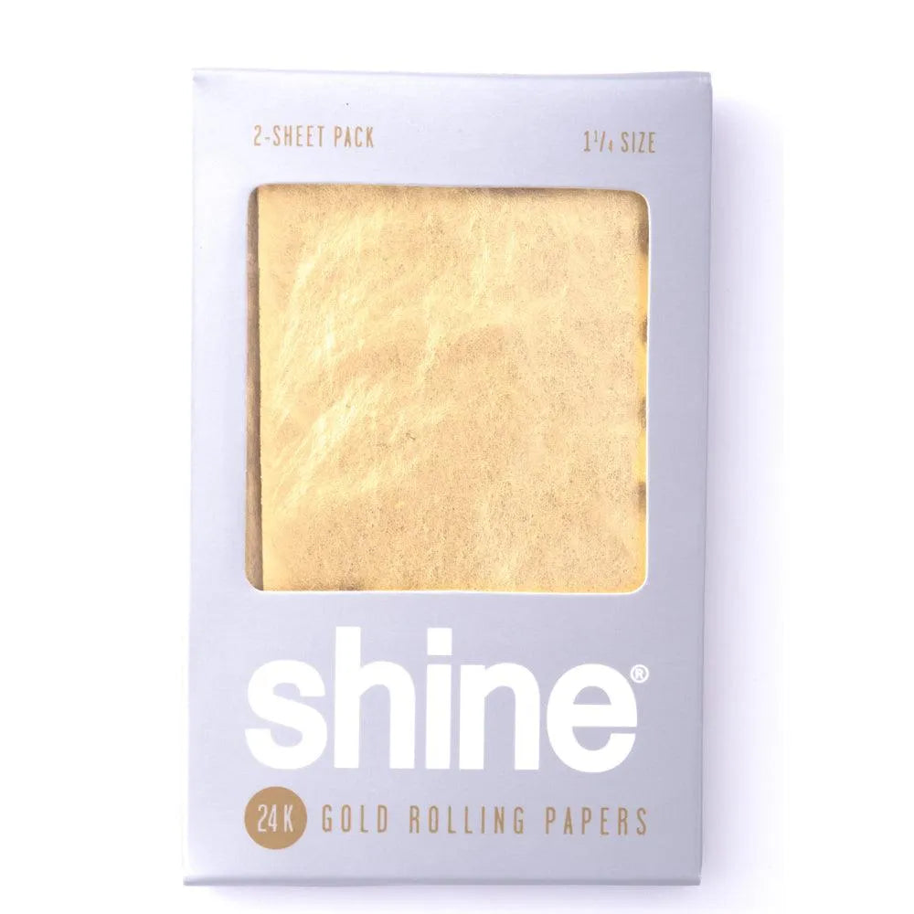 Shine 24K Gold Rolling Papers 1 1/4" Size 2-Sheet Pack - Insomnia Smoke