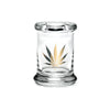 420 Science Pop Top Glass Jar Gold Leaf - Insomnia Smoke