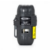 A grey khaki Blazer CG-001 Cigar Torch Lighter with a yellow warning label on the side, shown on a white background.