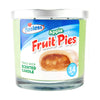 Hostess Apple Fruit Pies scented candle with label on a white background