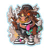 Insomnia Smoke Mascot Graffiti Sticker