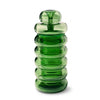 Emerald Green glass bong with ribbed design on a white background  NWTN Home Bolla Gravity Glass Bong
