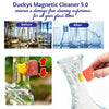 Duckys Magnetic Cleaner 5.0 with before and after images of cleaning glass items.