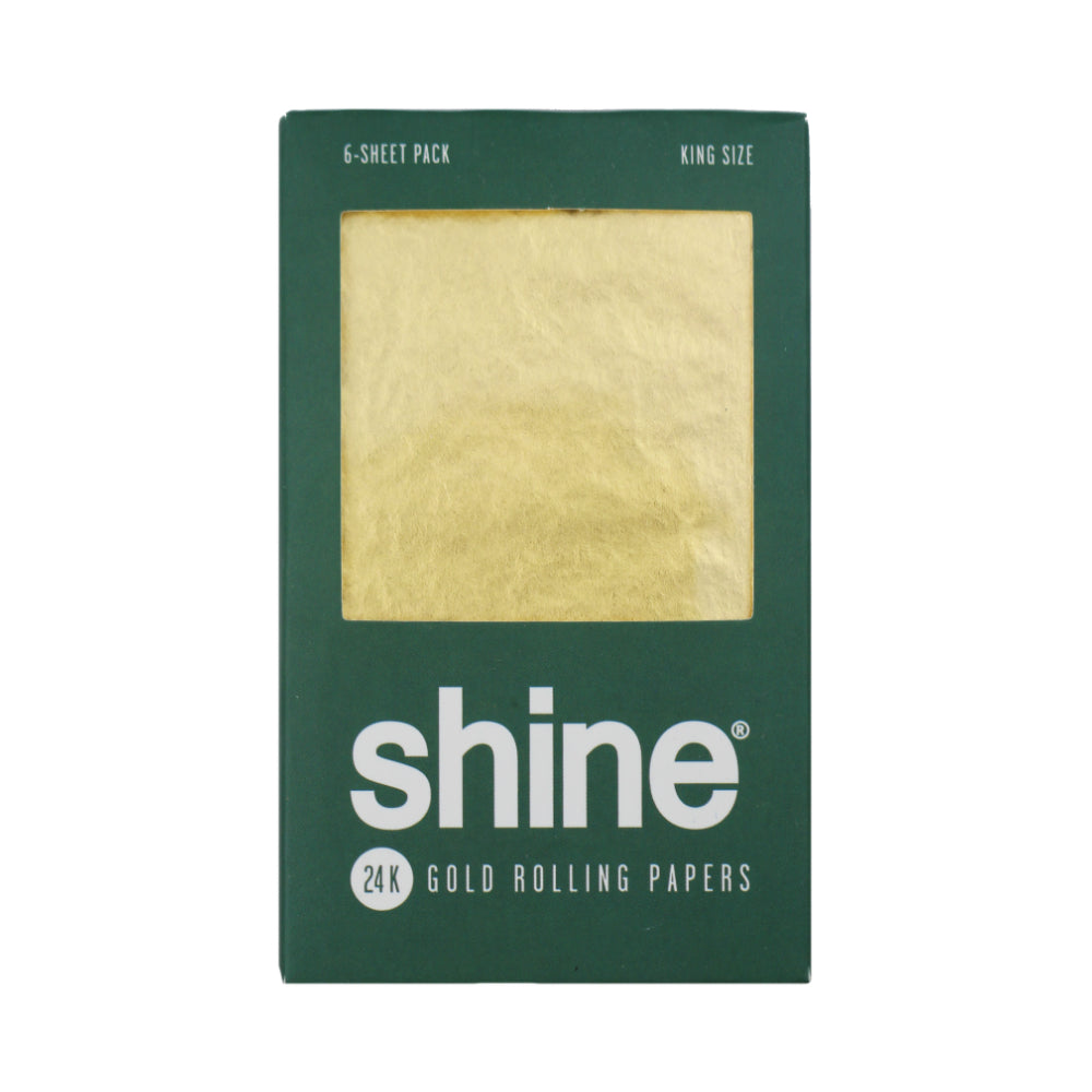 Shine 24k Gold Rolling Papers King Size 6-Sheet Pack